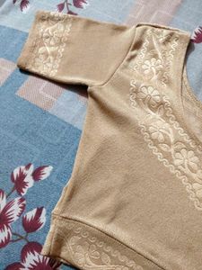 Elegant Beige Ethnic Blouse