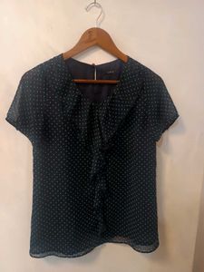 Chic Polka Dot Ruffle Top