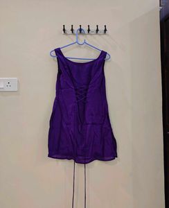 Anayna Purple Short Kurti Set with Skirt &amp; Dupatta