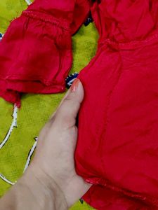 Backless Red Top