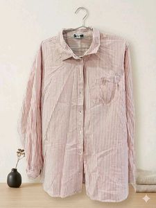 Striped Button-Up Shirt