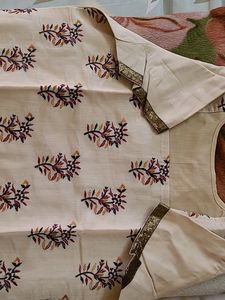 Chanderi Silk Work Kurta