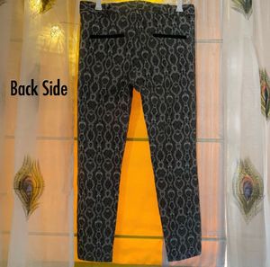 Stylish Snakeskin Print Trousers