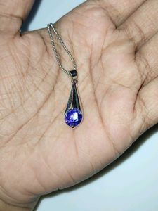 Elegant Purple Gemstone Pendant Necklace💜