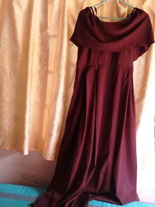 ♥️Maroon Dress(Maxi Length)♥️