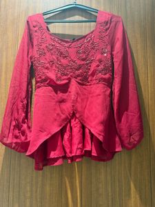 square neck top with skirt