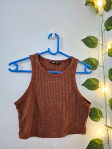 Ribbed Cropped Tank Top