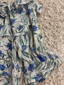 Floral Ruffle Off-Shoulder Blouse