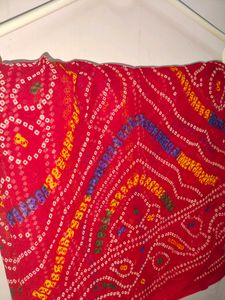Red Bandej Saree