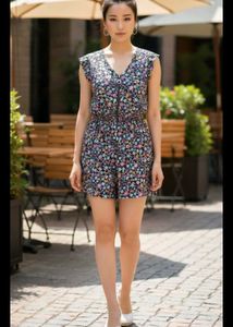 Floral Print Romper