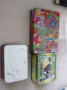 Set of 3 pokemon tin box