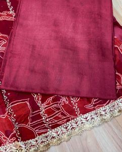 Embroidered Red Floral Kurta Set