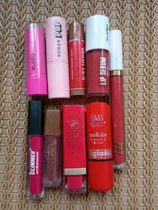 Lipstick + lip gloss combo - Red Pink brown
