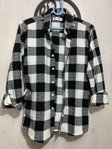 Classic Black & White Checkered Shirt
