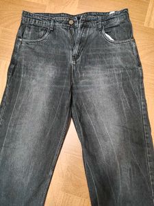Roadster Mens Dark Wash Wide Leg Jeans