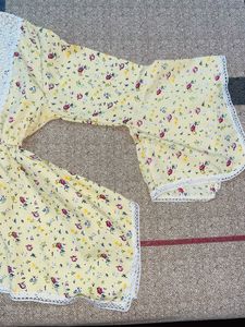 Yellow Floral Kimono Style Top