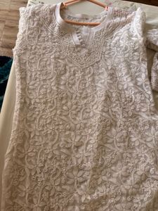 FIXED PRICE- White Chikankari Kurta