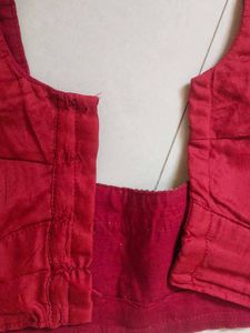 Elegant Red Embroidered Blouse