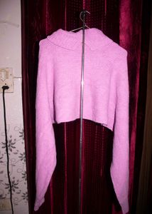 Cute Cropped Lavender Sweater
