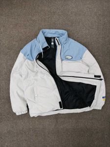 Stylish Color Block Puffer Jacket