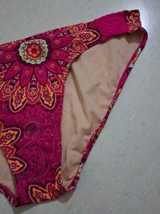 L Vibrant Paisley Print Bikini Bottom