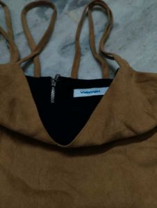 Tan Suede Cami Top