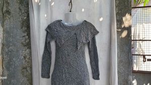 172510. Grey Knit Maxi Dress