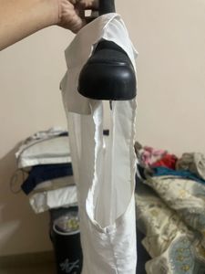 Classic White Sleeveless Button-Up Top