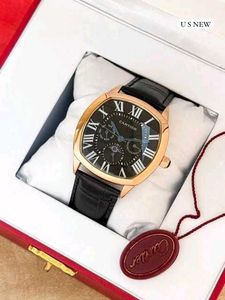 CARTIER PREMIUM QUALITY MENS WATCH leather strap