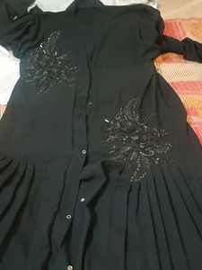 Elegant Black Embellished Dress