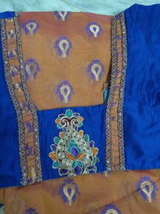 Semi bananarasi silk saree with stiched blouse