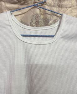 white crop top