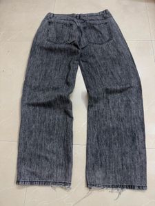 Grey Wide Leg Jeans