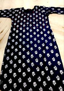 Blue Embroidery Kurta