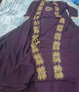 Purple Ethnic Skirt