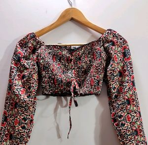 Women Multicolor Printed Crop Top