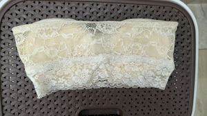 Chic Floral Padded Lace Bandeau/Tube Top