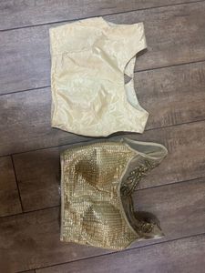 Combo Of 2New Unused Gold Blouses With Cups