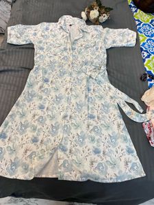 Floral Print Button-Down Midi Dress