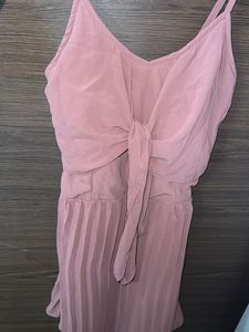 Blush Pink Tie-Front Dress