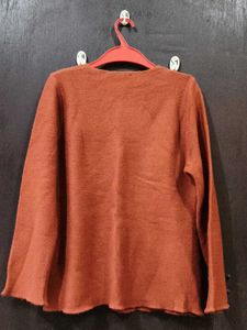 Unique Earth-Tone Knit Top