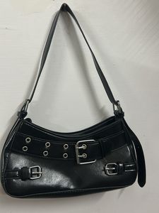 Black Buckle Shoulder Bag