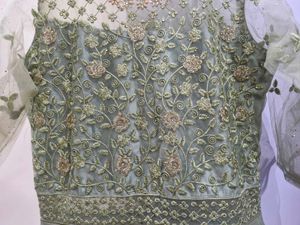Elegant Green Embroidered Gown