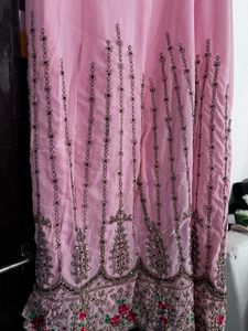 pink lehnga frock dress