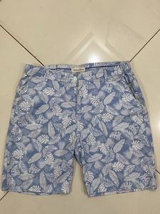 Men's Blue Tropical Print Shorts