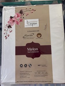Caspian Melon 3 Pcs Bedsheet Set