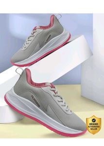 Stylish Gray & Pink Running Shoes