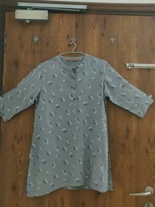 Stylish Grey Floral Print Kurta🌸💕