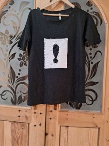 Black T-Shirt with Sequins