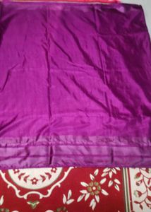 Magenta /Purple Saree with stitched blouse